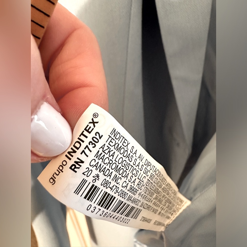 NWT Zara Sky Blue Double Breasted Fully Lined Blazer - Picture 10 of 16